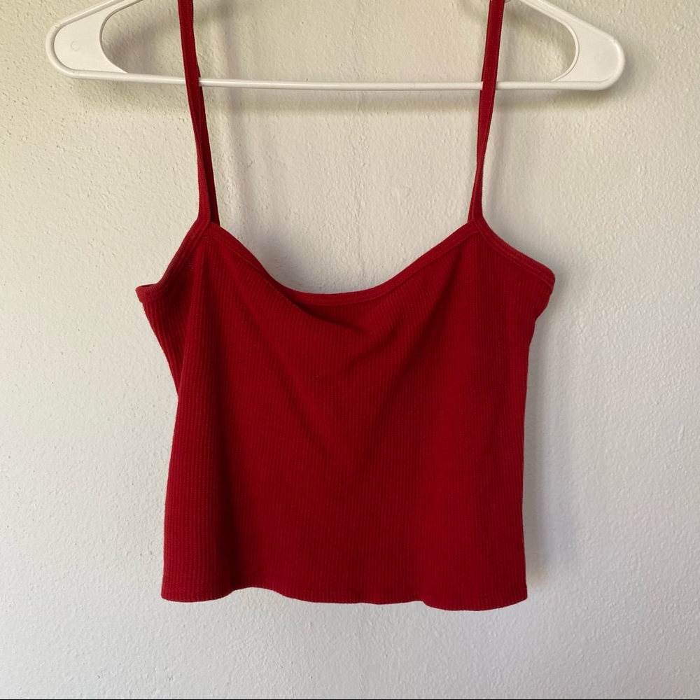 Red crop top